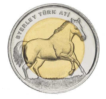 Turkey 1 lira 2014 "Fauna of Turkey - Horse" UNC