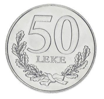 Монета Албанія 50 леці 2000 UNC Кінь Вершник М23663 фото