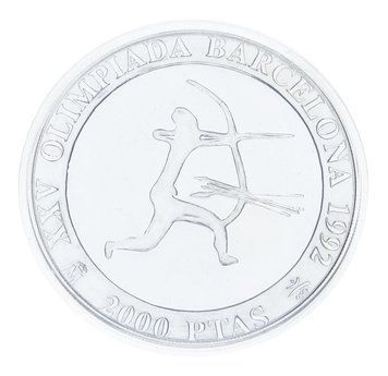 Монета Іспанія 2000 песет 1990 Срібло Proof XXV літні Олімпійські ігри в Барселоні 1992 року - Стрільба з лука М23310 фото