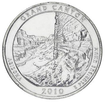 Монета США 25 центів (квотер) 2010 P &laquo;Національні парки - Великий каньйон (4-й парк)&raquo; UNC (KM#472) М01394 фото