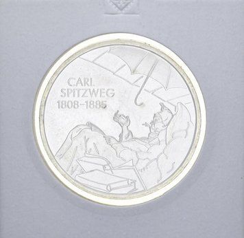 Монета Німеччина 10 євро 2008 року &laquo;Карл Шпіцвег&raquo; Срібло UNC М10907 фото
