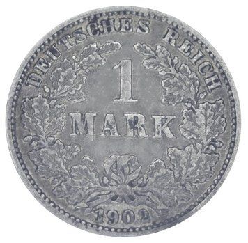 Німеччина 1 марка 1902 Срібло F-VF J М17797 фото