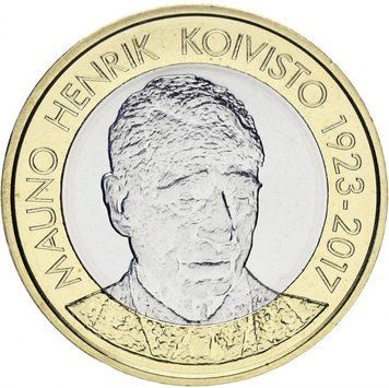 Монета Фінляндія 5 євро 2018 &laquo;9-й президент Мауно Хенрік Койвисто&raquo; UNC М10606 фото
