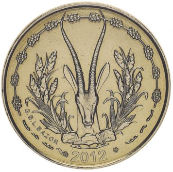 Західна Африка 5 франків 2012 UNC (KM#2a) М09679 фото