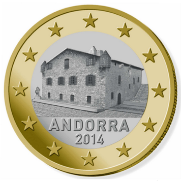 Andorra 1 euro 2014 UNC (KM # 526)
