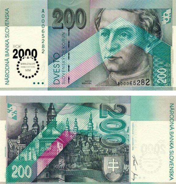 Slovakia 200 CZK 2000 Millennium 2000 UNC (P37)