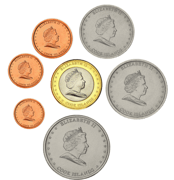 Набір монет Острови Кука набір з 7 монети 2010 UNC 1, 2, 5, 10, 20, 50 центів, 1 долар М13034 фото