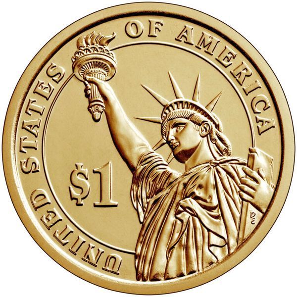 Монета США 1 доллар 2012 D &laquo;22-й Президент Гровер Кливленд (первый срок)&raquo; UNC (KM#525) М01557 фото