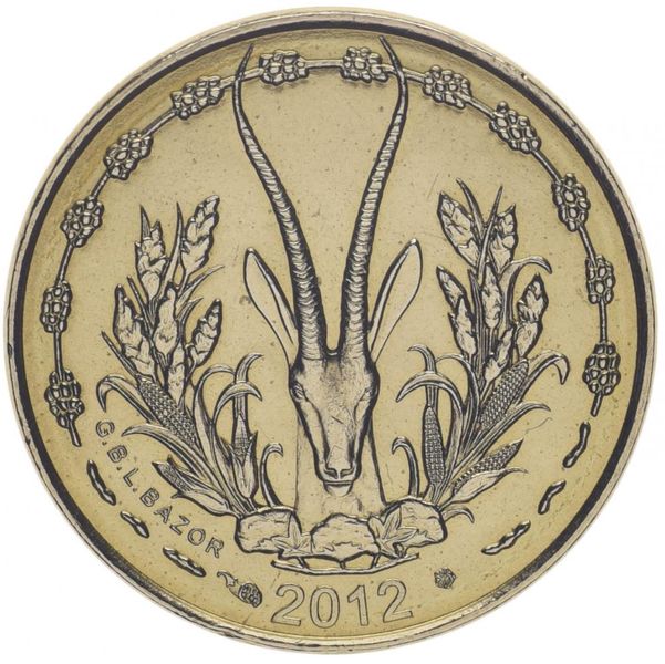 Західна Африка 5 франків 2012 UNC (KM#2a) М09679 фото