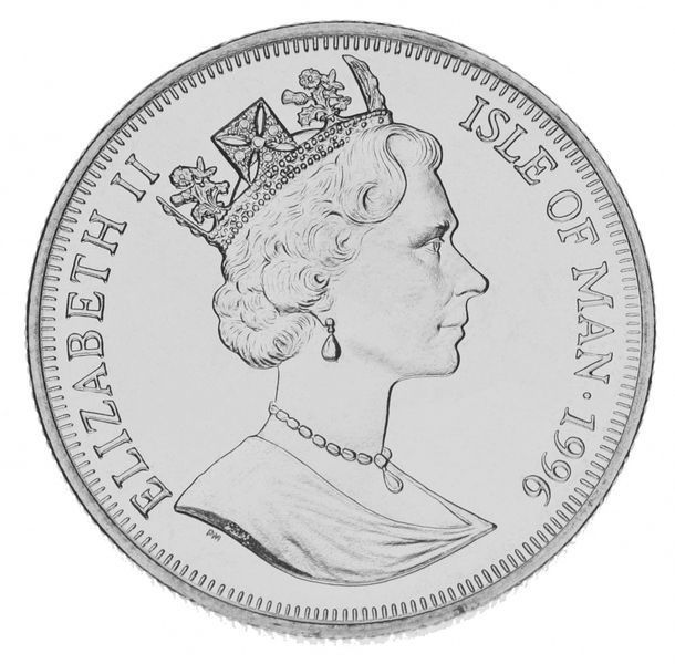 Монета Остров Мэн 1 крона 1996 &laquo;Кот. Кошка&raquo; UNC (KM#621) М08061 фото