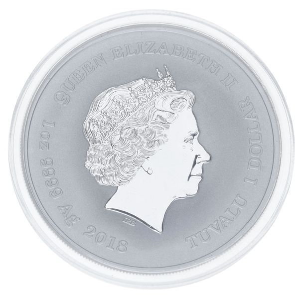 Coin Tuvalu 1 dollar 2018 Silver UNC Marvel Comics - Thor (Ag 999.9, ounce, 31.1 grams)