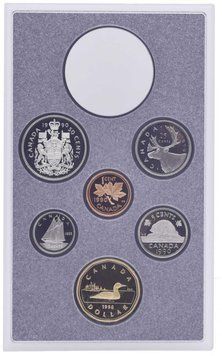Канада набір з 6 монет 1990 Proof 1, 5, 10, 25, 50 центів, 1 долар М13737 фото