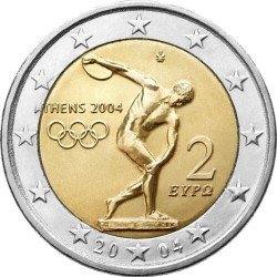 Greece 2 euro 2004 "Discobolus" UNC (KM # 209)