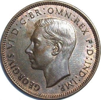 Великобританія 1 фартинг 1939-1950 F-VF (KM#843) М08822 фото