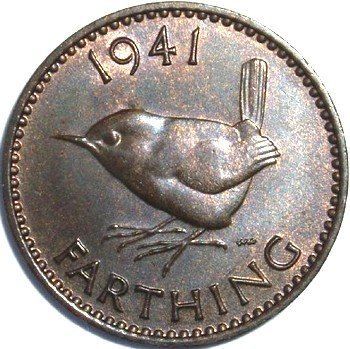 Великобританія 1 фартинг 1939-1950 F-VF (KM#843) М08822 фото