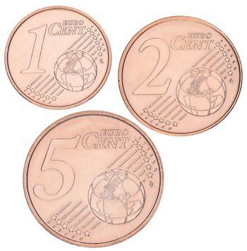 Набір монет Німеччина набір з 3 монет 2022-2023 UNC D 1, 2, 5 євроцентів М19452 фото