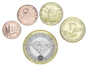 Набір монет Намібія набір із 5 монет 2025 UNC 10, 20, 50 центів, 1, 5 доларів М23393 фото