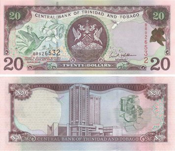 Тринідад і Тобаго 20 доларів 2002 UNC (P44b) Б09047 фото