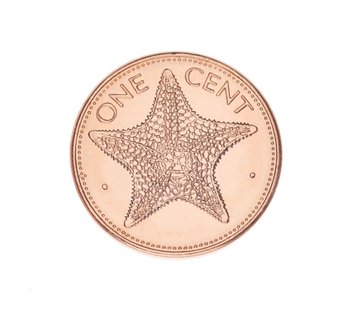 Bahamas 1 cent 1998 AU-UNC Animal - Starfish