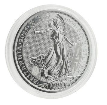 Монета Великобританія 2 фунти 2025 Срібло UNC Британія (Ag 999, унція, 31,1 грам) М20883 фото