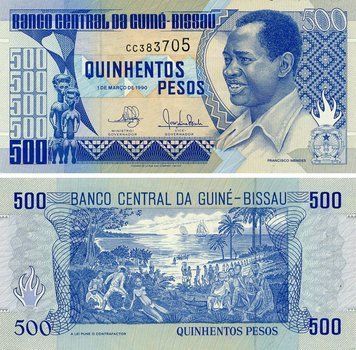 Банкнота Гвінея-Бісау 500 песо 1990 UNC (P12) Б23677 фото