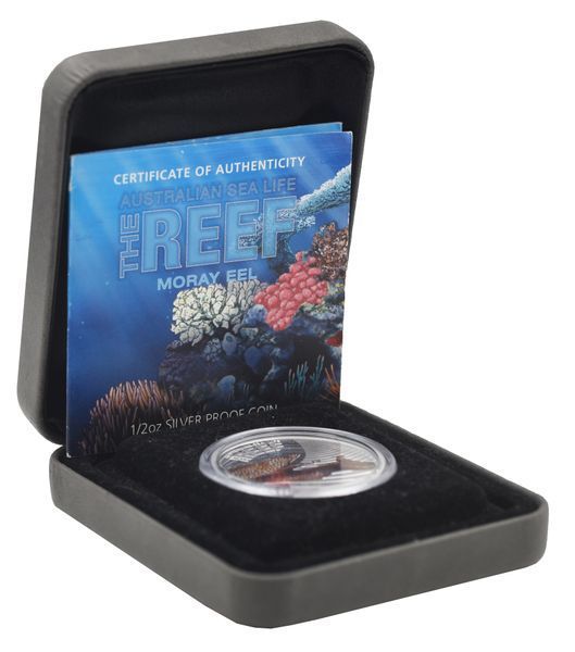 Монета Австралия 50 центов 2010 Серебро Proof Морская жизнь - Мурена М20580 фото
