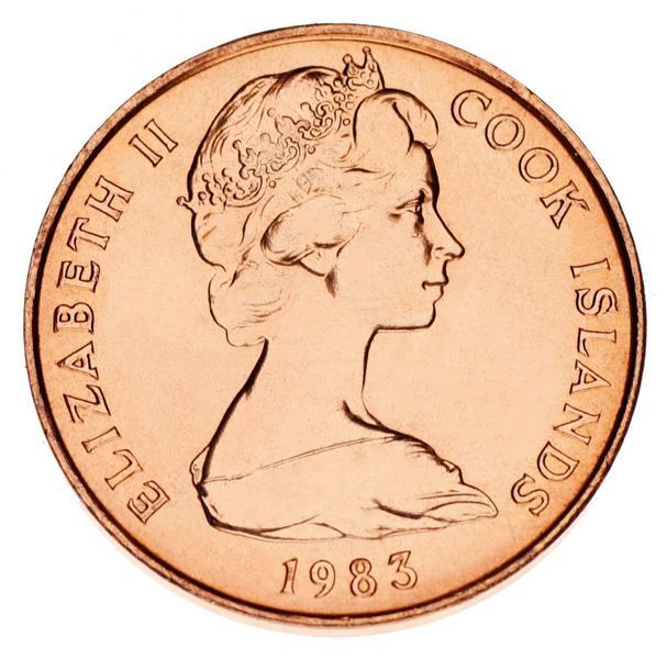 Cook Islands 2 cents 1975 UNC Pineapple