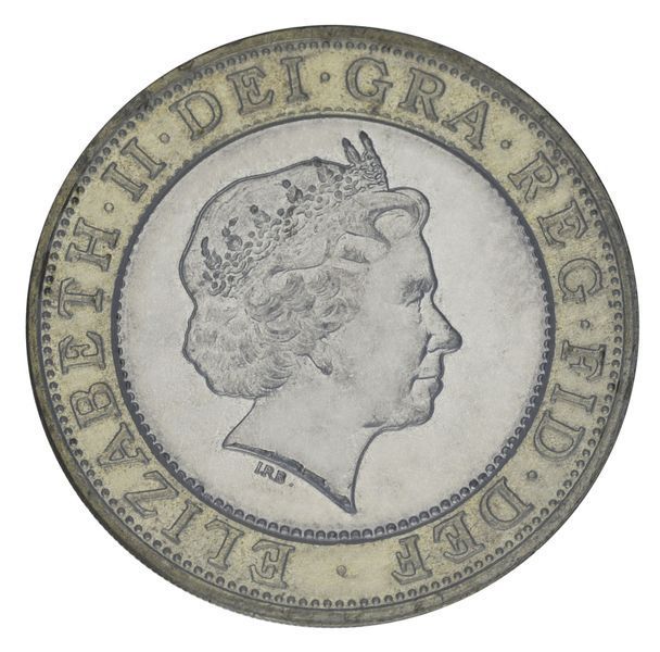Coin United Kingdom 2 pounds 1998 Bimetal F-VF М21817 photo