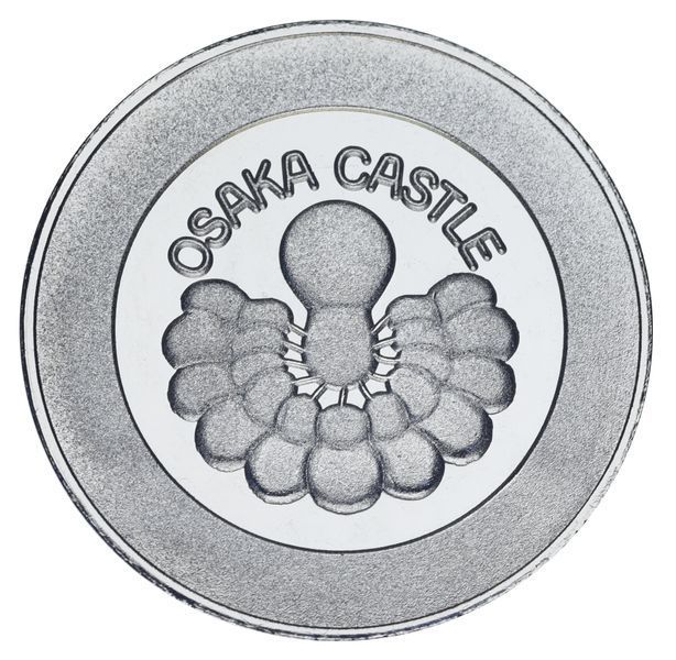 Медаль Япония Памятная медаль UNC Осака - Замок Серебристая М24870 фото