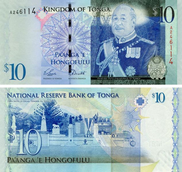 Tonga 10 Paanga 2009 UNC (P40)