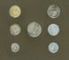 Coins set Spain Set of coins 1982-1985 UNC 1, 2, 5, 10, 25, 50, 100 pesetas and 1 mark Booklet