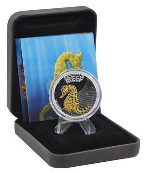 Coin Australia 50 cents 2010 Silver Proof Marine Life - Seahorse