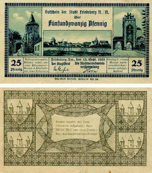 Banknote Germany Notgeld 25 pfennig 1920 F-VF Berlin