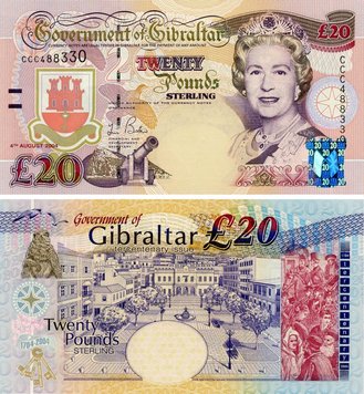 Gibraltar 20 pounds 2004 UNC (P31)