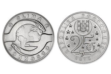 Монета Португалія 2,5 євро 2015 &laquo;Зміни клімату&raquo; UNC (KM#864) М05821 фото