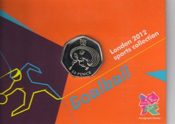 United Kingdom 50 pence 2011 Olympics 2012 - Throwing the Ball UNC blister (KM # 1183)