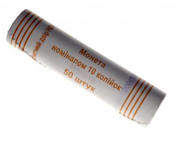 Україна 10 копійок 2014 UNC банківський ролик 50 монет М12314 фото