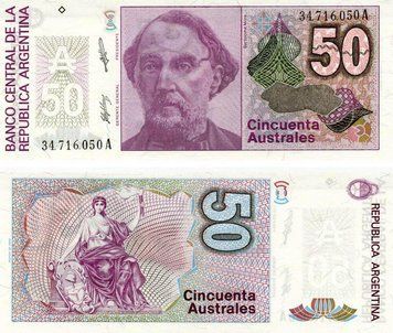 Banknote Argentina 50 austral 1985-1991 UNC (P326)