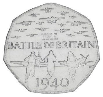 Монета Великобританія 50 пенсів 2015 &laquo;Боротьба Британії 1940&raquo; UNC М04225 фото
