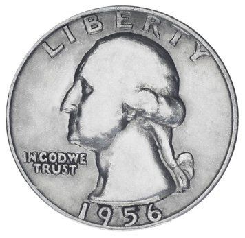 США 25 центів (квотер) 1956 Срібло F-VF М19273 фото