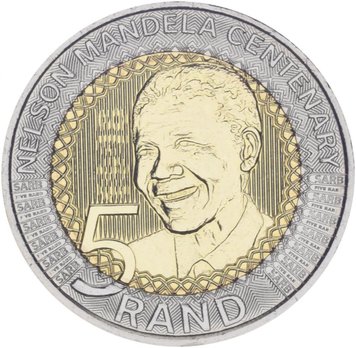 South Africa 5 rand 2018 Nelson Mandela UNC