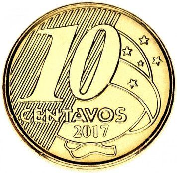Монета Бразилія 10 сентаво 2017 UNC Кінь М12953 фото