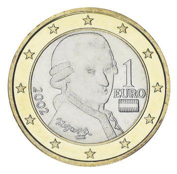 Монета Австрія 1 євро 2002 біметал UNC М24407 фото