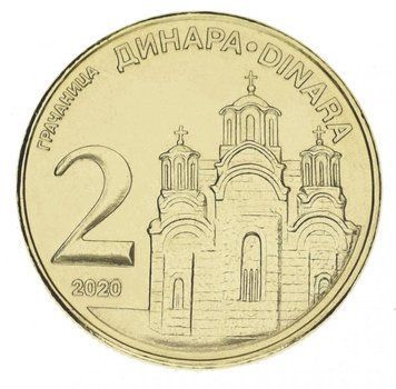 Serbia 2 dinar 2020 UNC