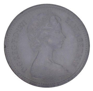 Великобритания 1 пенни 1971 F-VF New Penny М12406 фото