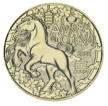 Монета Франція 1/4 євро 2026 UNC Східний календар - Рік Коня (коня) М24154 фото