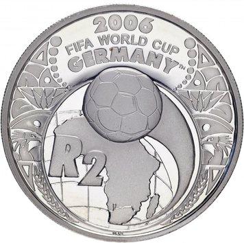 South Africa 2 rand 2005 FIFA World Cup Germany Proof