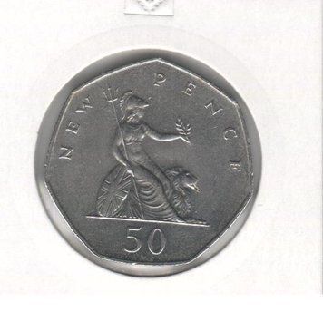 Монета Великобританія 50 пенсів 1977 VF (KM#913) М07269 фото