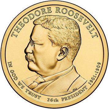 Монета США 1 долар 2013 D &laquo;26-й Президент Теодор Рузвельт&raquo; UNC (KM#548) М01561 фото