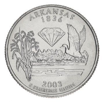 Монета США 25 центів (квотер) 2003р D &laquo;Штати і території - Арканзас&raquo; UNC (KM#347) М01865 фото